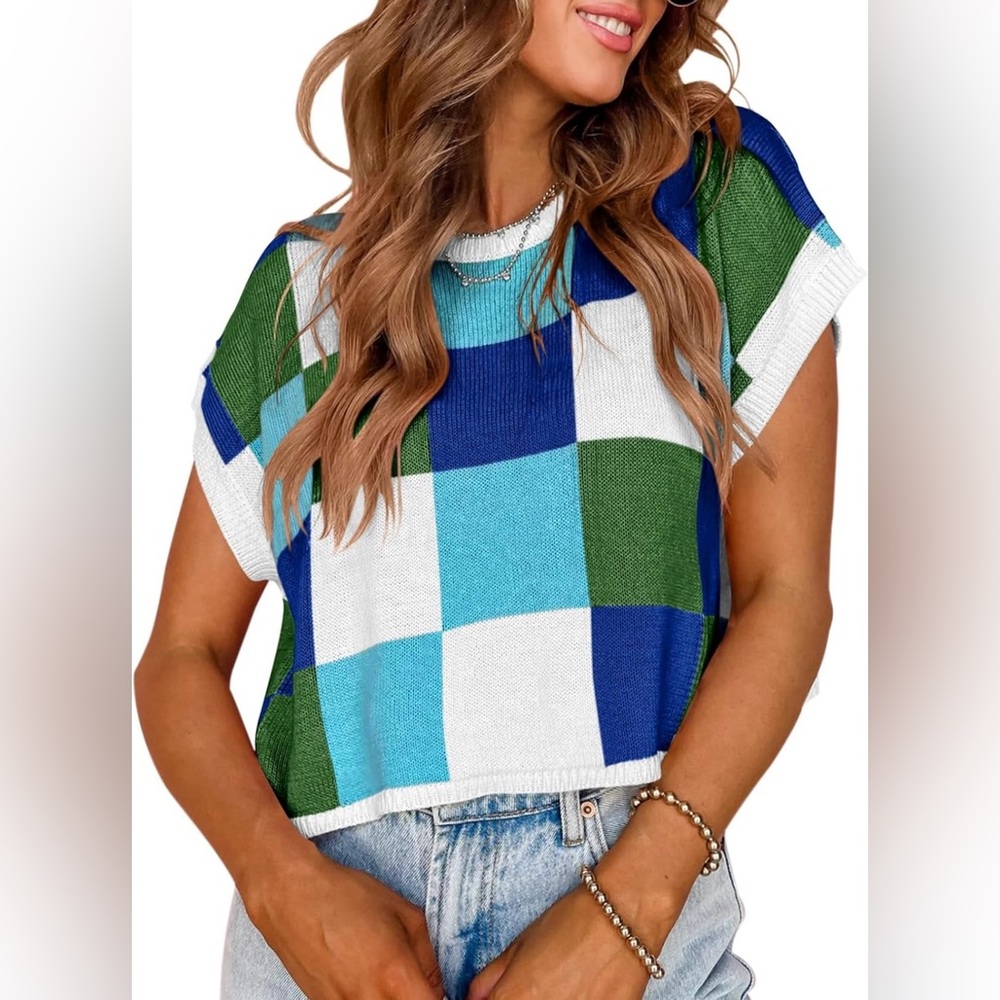 Color Block Crop Top